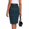 image:imageLYANER Womens Wool Plaid Skirt Elegant High Waist Zipper Bodycon Fall Pencil Midi Knee Length SkirtsDark Green 419