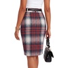 image:imageLYANER Womens Wool Plaid Skirt Elegant High Waist Zipper Bodycon Fall Pencil Midi Knee Length SkirtsRed 413