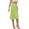 image:imageLYANER Womens Zipper Side Satin Silky Ruffle Silky Midi SkirtLight Green
