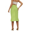 image:imageLYANER Womens Zipper Side Satin Silky Ruffle Silky Midi SkirtLight Green