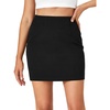 image:imageLYANER Womens High Waist Slim Fit Zipper Basic Short Bodycon Pencil Mini SkirtSolid Black