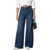 image:imageLYANER Womens Mid Rise Baggy Wide Leg Casual Streetwear Jeans Denim Pants with PocketsDark Blue