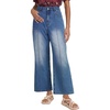 image:imageLYANER Womens Mid Rise Straight Leg Vintage Denim Jeans with PocketsBlue