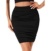 image:imageLYANER Womens Mini Skirt High Waist Ruched Bodycon Skirts Sexy Double Lined Mesh Short SkirtBlackno Mesh