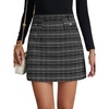 image:imageLYANER Womens Plaid Skirts Mid Waist Above Knee Bodycon Elegant Office Work Mini SkirtBlack
