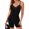 image:imageLYANER Womens Romper Sleeveless Spaghetti Straps Bodycon Short Jumpsuit One Piece Bodysuit Onesie Pajamas Playsuit Black Medium