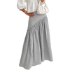 image:imageLYANER Womens Striped High Waisted Ruched Ruffle Flowy A Line Boho Maxi SkirtsBlack