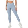 image:imageLYANER Womens Wrap High Waisted Butt Lifting Tummy Control Athletic Workout LeggingsDusty Blue