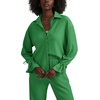 image:imageLYANER Womens 2 Piece Outfits Button Down Long Sleeve Shirt and Wide Leg Pants SetGreen