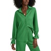 image:imageLYANER Womens 2 Piece Outfits Button Down Long Sleeve Shirt and Wide Leg Pants SetGreen