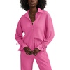 image:imageLYANER Womens 2 Piece Outfits Button Down Long Sleeve Shirt and Wide Leg Pants SetPlain Rose