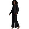 image:imageLYANER Womens 2 Piece Outfits Button Down Long Sleeve Shirt and Wide Leg Pants SetPure Black
