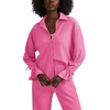 image:imageLYANER Womens 2 Piece Outfits Button Down Long Sleeve Shirt and Wide Leg Pants SetPure Rose Red
