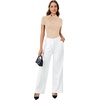 image:imageLYANER Womens Bow Tie Knot Mock Neck Short Sleeve Work Tee TShirt Tunic TopBeige