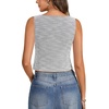 image:imageLYANER Womens Button Down Sleeveless Tank Tops Square Neck Going Out Crop Top Vest ShirtBlack