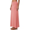image:imageLYANER Womens Casual High Waist Solid Flare Long Maxi SkirtCoral Pink