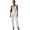 image:imageLYANER Womens Color Block V Neck Sleeveless Slim Fitted Going Out Tank TopsWhite