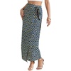 image:imageLYANER Womens Floral Print Wrap High Waisted Zipper Tie Knot Boho Beach Long SkirtRoyal Blue