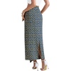 image:imageLYANER Womens Floral Print Wrap High Waisted Zipper Tie Knot Boho Beach Long SkirtRoyal Blue