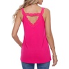 image:imageLYANER Womens Lace Trim V Neck Sleeveless Backless Casual Cami Tank TopsRose