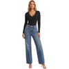 image:imageLYANER Womens Long Sleeve Bodysuit Sexy V Neck Henley Slim Fitted Going Out Tops Button Down LeotardBlack