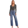 image:imageLYANER Womens Long Sleeve Bodysuit Sexy V Neck Henley Slim Fitted Going Out Tops Button Down LeotardDark Spend Gray