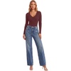 image:imageLYANER Womens Long Sleeve Bodysuit Sexy V Neck Henley Slim Fitted Going Out Tops Button Down LeotardDeep Red