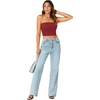 image:imageLYANER Womens Rib Knit Crop Tube Tops Basic Strapless Bandeau Summer Cropped Sleeveless ShirtBurgundy