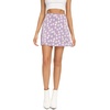 image:imageLYANER Womens Satin Silky Mini Skirt Elastic High Waisted Side Zipper A Line Flowy Short SkirtsPurple