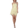 image:imageLYANER Womens Sexy Two Piece Outfit Fringe Sleeveless Cami and Short Skirt SetsGold