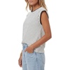 image:imageLYANER Womens Striped Lace Trim Round Neck Cap Sleeve Dressy Casual Top Tee ShirtsWhite