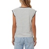 image:imageLYANER Womens Striped Lace Trim Round Neck Cap Sleeve Dressy Casual Top Tee ShirtsWhite