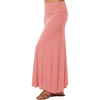 image:imageLYANER Womens Casual High Waist Solid Flare Long Maxi SkirtCoral Pink