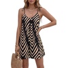 image:imageLYANER Womens Spaghetti Straps V Neck Sleeveless Dressy Casual Romper Jumpsuit Black XLarge