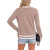 image:imageLYANER Womens Crew Neck Long Sleeve Lightweight Knit Pullover Elegant Sweater ShirtDark Beige