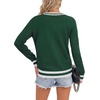 image:imageLYANER Womens Crew Neck Long Sleeve Lightweight Knit Pullover Elegant Sweater ShirtDark Green