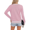image:imageLYANER Womens Crew Neck Long Sleeve Lightweight Knit Pullover Elegant Sweater ShirtPink