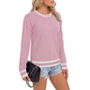 image:imageLYANER Womens Crew Neck Long Sleeve Lightweight Knit Pullover Elegant Sweater ShirtPink