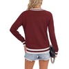 image:imageLYANER Womens Crew Neck Long Sleeve Lightweight Knit Pullover Elegant Sweater ShirtWine Red