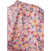 image:imageLYANER Womens Floral Print V Neck Tie Knot Ruffle Hem Short Sleeve Blouse Peplum TopPink Red Floral