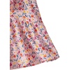 image:imageLYANER Womens Floral Print V Neck Tie Knot Ruffle Hem Short Sleeve Blouse Peplum TopPink Red Floral