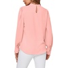 image:imageLYANER Womens Pleated Mock Neck Long Sleeve Blouse Pullover Work Office Shirt Tops Solid Pink XLarge