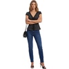image:imageLYANER Womens Polka Dots Lace Trim Button V Neck Tie Back Short Sleeve Dressy Casual Blouse Tops Black Small