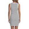 image:imageLYANER Womens Ribbed Knit Striped V Neck Sleeveless Bodycon Casual Beach Mini DressWhite