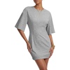 image:imageLYANER Womens Round Neck Half Sleeve Bodycon Cute Casual Mini DressGray