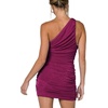 image:imageLYANER Womens Sexy One Shoulder Ruched Sleeveless Bodycon Mini Short DressMulberry