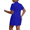 image:imageLYANER Womens Split Shirt Dress Collar Neck Button Down Short Sleeve Sexy Mini Dresses Club OutfitsRoyal Blue