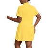 image:imageLYANER Womens Split Shirt Dress Collar Neck Button Down Short Sleeve Sexy Mini Dresses Club OutfitsYellow