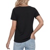 image:imageLYANER Womens V Neck Short Sleeve Pleated Front Dressy Casual Blouse Top ShirtsBlack