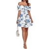 image:imageLYANER womens SoftDeep Blue Floral Print